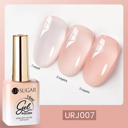 UR SUGAR Champagne Gold Silver Reflective Glitter Gel Nail Polish 15ml - Semi-Permanent Soak Off UV Manicure Art Varnish