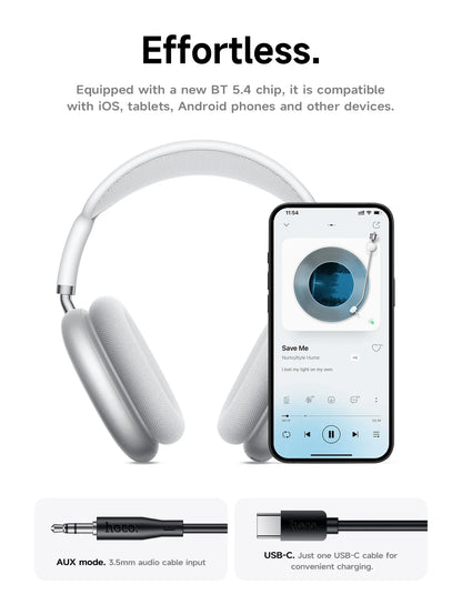 HOCO W65 Plus ANC Bluetooth Headphones – Wireless Over-Ear Noise Cancelling HiFi Sport Headset with Control Button