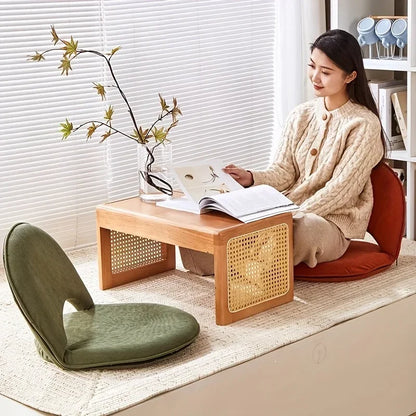 Tatami Back Chair – Foldable Small Sofa for Bedroom or Dormitory, Adjustable, Removable & Washable