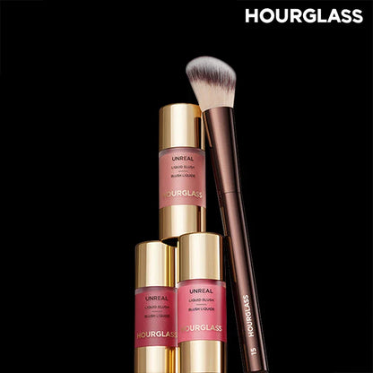 HOURGLASS No. 15 Liquid Blush & Angled Contour Brush – Professional Loose Powder Beauty Tool