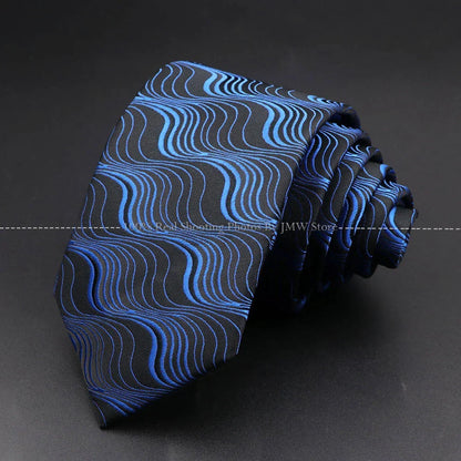 Men’s Wedding Floral Necktie - Wave Fireworks Meteor Flower Design Tie for Groom, Business & Formal Accessories Gift