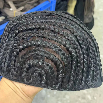 Braided Wig Cap - Breathable Cornrow Cap for Crochet Braids, Sew-In Weaves, Ponytail & Cosplay Wigs