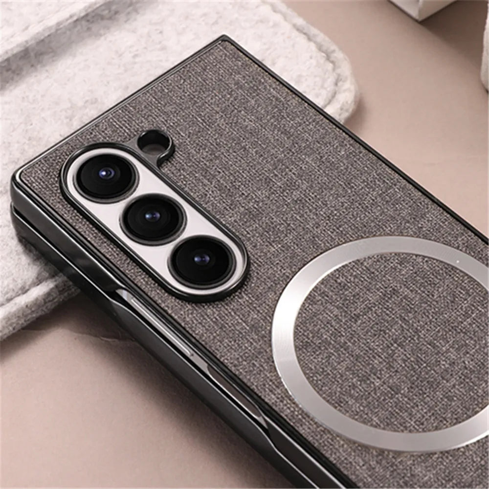 Magnetic Phone Case - Solid Color Shockproof Magsafe Wireless Charging Cover for Samsung Galaxy Z Fold 7/6/5/4/3