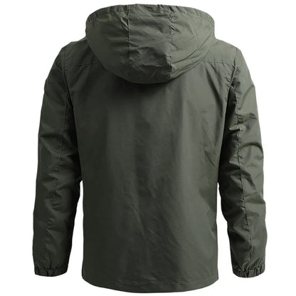 Tactical Windbreaker Jacket for Men - Waterproof Outdoor Hooded Coat | Sports & Military Field Climbing Thin Outwear | European Sizes S-5XL