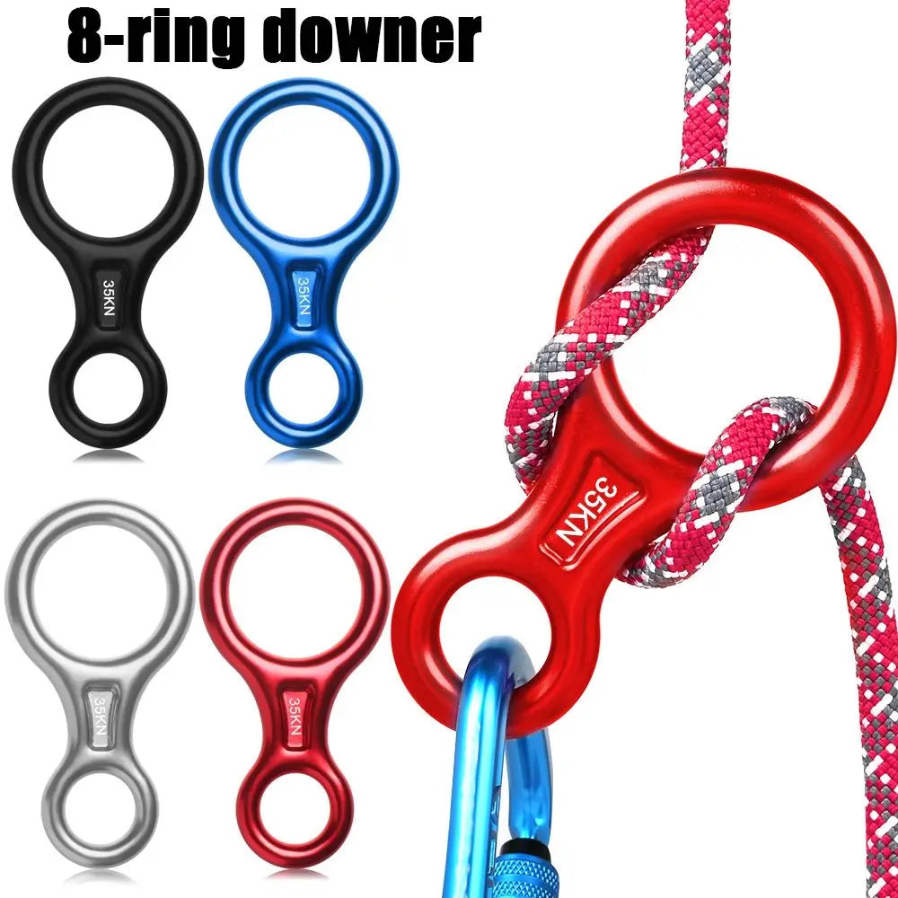 35KN Rock Climbing Descender – Figure 8 Rope Device for Downhill & Climbing Gear Equipment