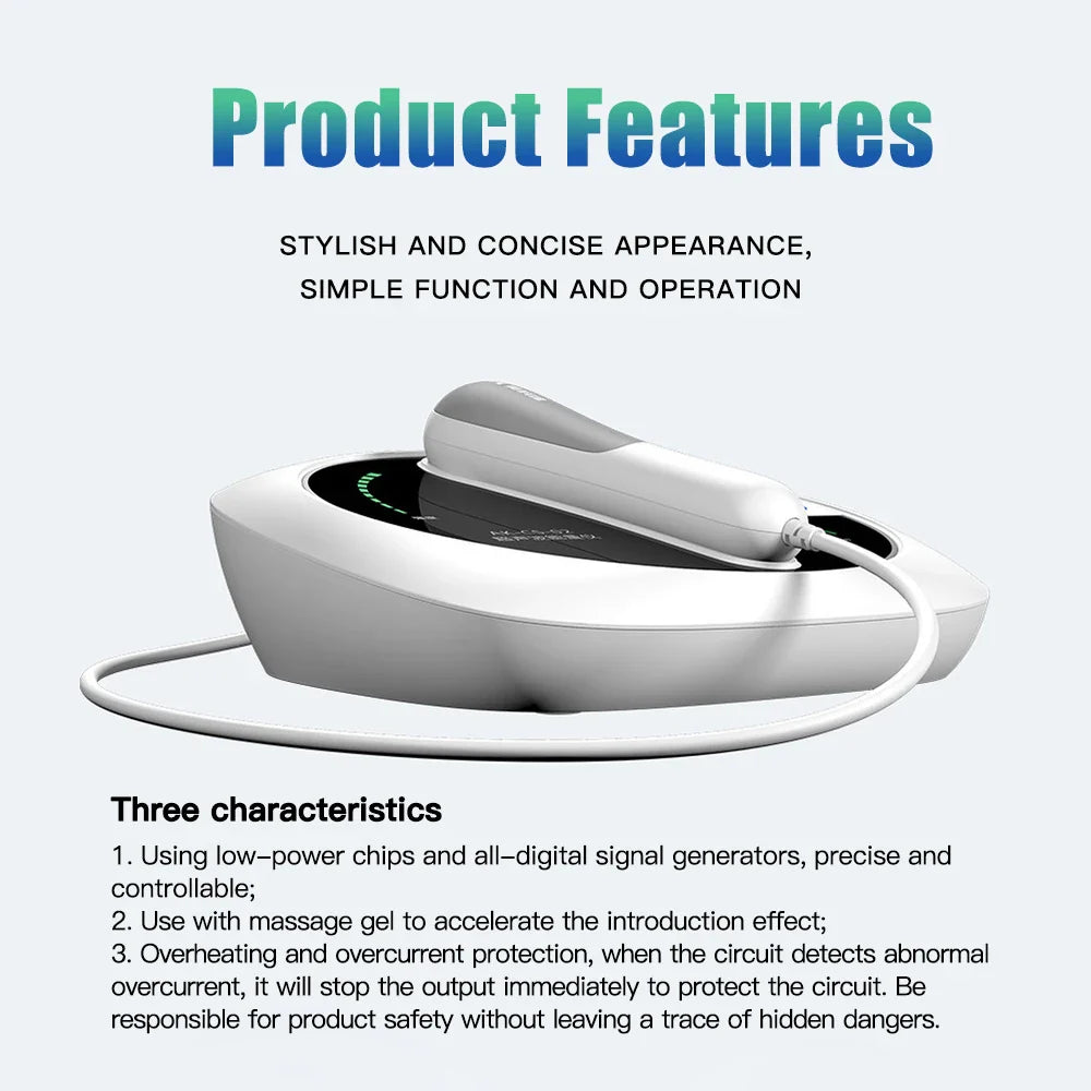 Ultrasound Physiotherapy Massage Device – 1MHz Ultrasonic Instrument for Muscle & Joint Pain Relief, Drug-Free Therapy