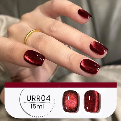UR SUGAR Jelly Pink Cat Magnetic Gel Nail Polish 15ml - Glitter Ice Effect Soak Off UV LED Semi-Permanent Manicure Gel
