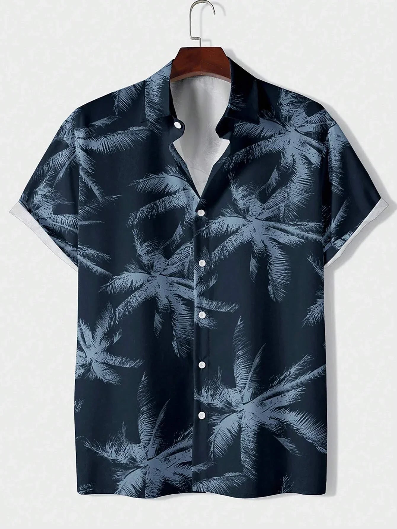 Men’s Hawaiian Print Shirt - Casual Slim Fit Beach Shirt with Vintage Oversized Style