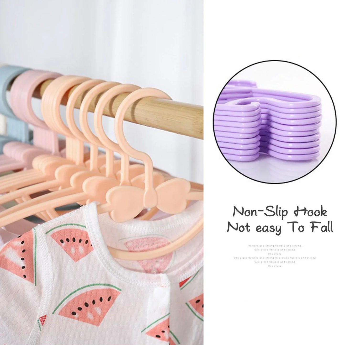 Baby Clothes Hangers – 10PCS Cute Kids Hanger Clips for Closet & Display