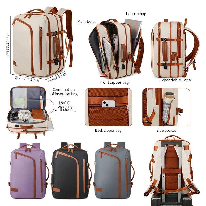 Business Laptop Backpack - Large Capacity Unisex Travel, School & Outdoor Bag for Men & Women