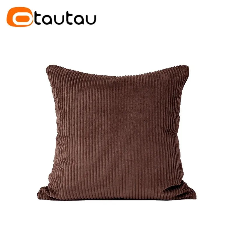 Cotton Corduroy Cushion Cover - Soft Throw Pillowcase Without Insert for Sofa Home Decor