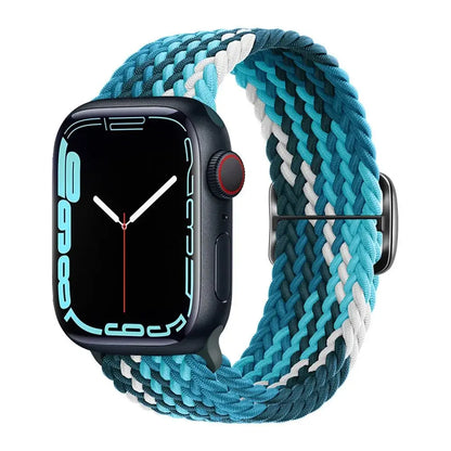 Braided Solo Loop Apple Watch Ultra Band – Elastic Nylon Adjustable Sport Bracelet Strap for iWatch SE, Series 3–9 (38mm–49mm)
