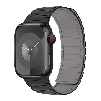 Magnetic Silicone Sports Band for Apple Watch — Fits Ultra 2 (49mm) & Series 9/8/7/6/5/4/SE/3 (38–45mm)