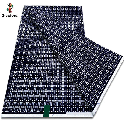 African Real Wax Print Fabric - 100% Cotton Soft Ankara Pagne Material for Dresses