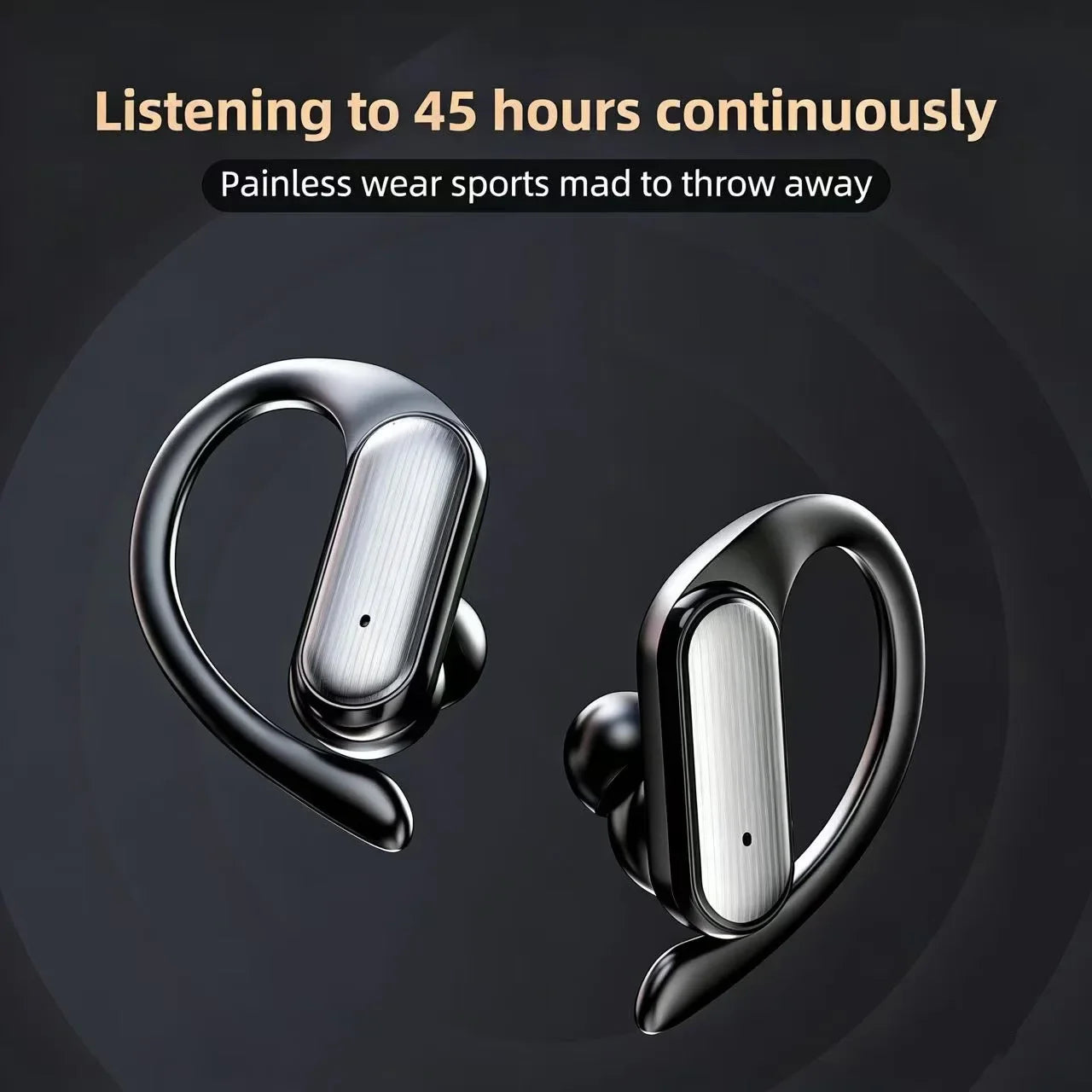 A520 Bluetooth Headset - V5.3 Wireless Sports Earbuds with Microphone, Anti-Sweat Stereo Earphones