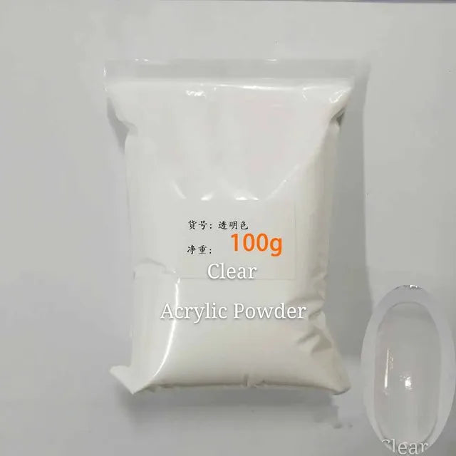 50g/100g Bulk Nude Acrylic Powder - 4-in-1 Solid Crystal Colors for Nail Extension, Dipping & Engraving, Acrylic Monomer