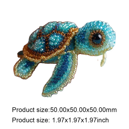 Creative Beaded Embroidery Kit - Cute Ocean Animal DIY Beadwork Set for Beginners, Relaxing Craft & Decorative Projects