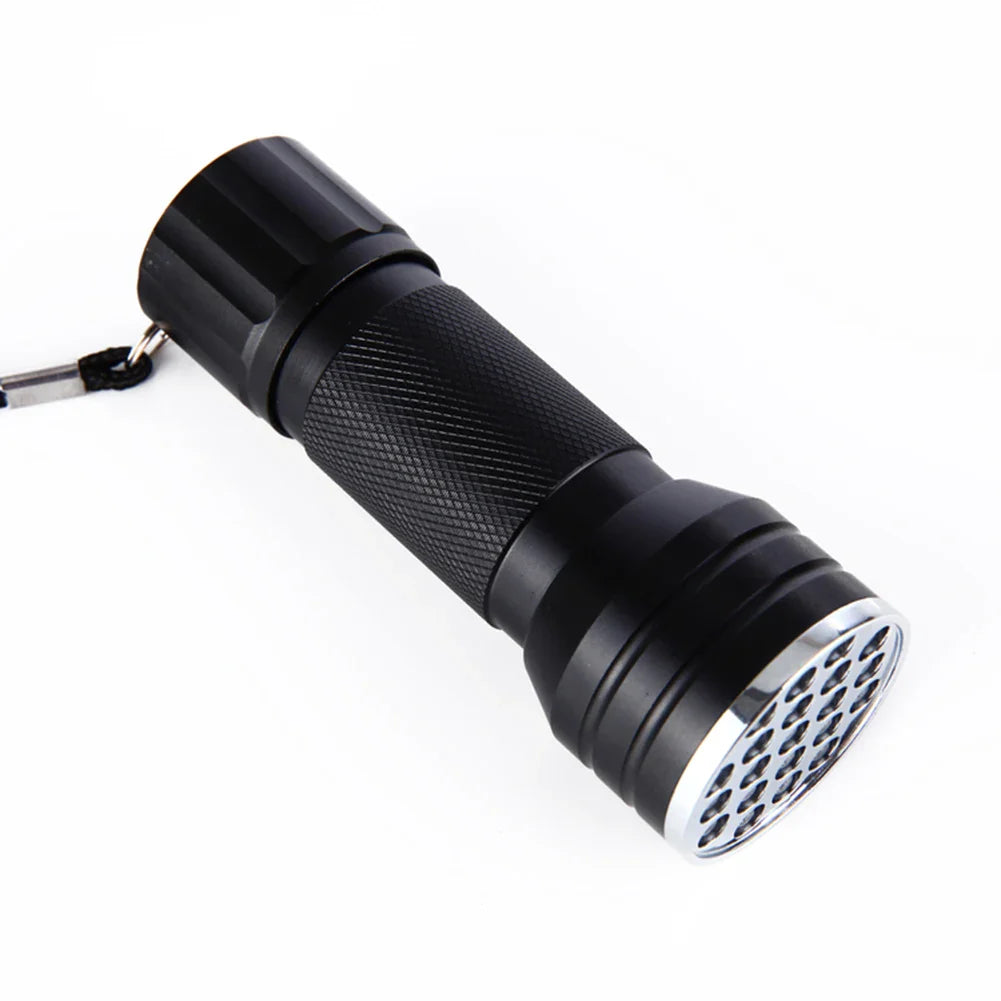 9/21LED UV Light 395nm Waterproof Flashlight – Portable Ultraviolet Torch for Nails, Black Light & Detection