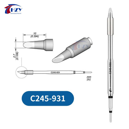 HZY C245 Series Soldering Iron Tips Set – I/IS/K/SK/939/945/966 Universal T245 Compatible Tips for Phone Repair & Soldering Stations