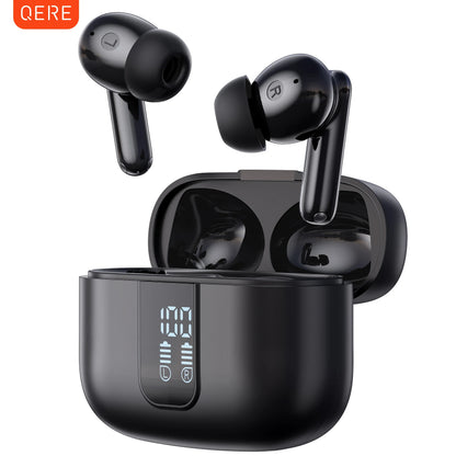 QERE E50 Wireless Earbuds - Bluetooth 5.3 HiFi Headphones with ENC Microphone Low Latency Audio