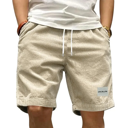 Men's Vintage Corduroy Cargo Shorts - Retro Casual Breathable Summer Sports Shorts
