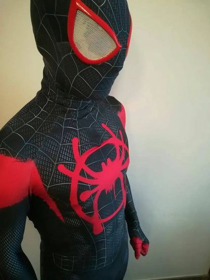 Newest Anime Spiderman Miles Morales 3D Print Cosplay Costume – Adult Superhero Halloween Zentai Bodysuit