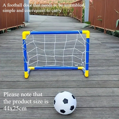 Portable Kids Soccer Goal Set - Indoor Outdoor Mini Football Net with Ball & Pump for Training and Beach Games