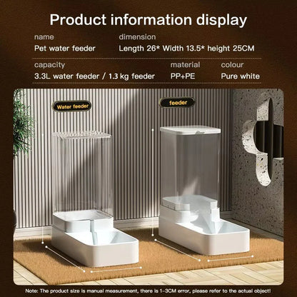 Gravity Automatic Pet Feeder – Food and Water Dispenser for Cats and Dogs