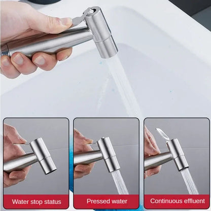 304 Stainless Steel Toilet Spray Gun Set – High Pressure Bathroom Douche & Women’s Washer Nozzle