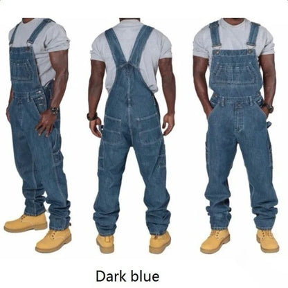Men’s Denim Overalls - 2026 Fashion Jumpsuit Jeans with Adjustable Suspenders