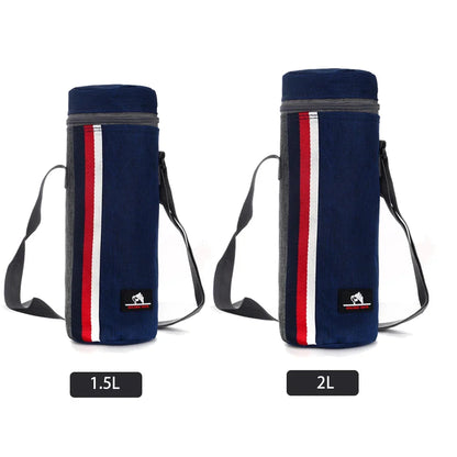 1L/2L Insulated Water Bottle Cooler Bag - Oxford Cloth Refrigerated Storage Pouch for Travel, Hiking & Climbing