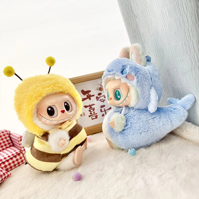 Cute Cartoon Green Dinosaur Outfit for Labubu Plush – Style Shark Macaron Clothes & Accessories