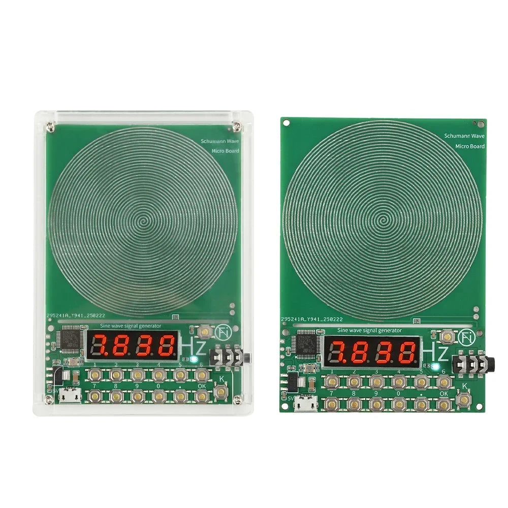 Schumann Wave Signal Generator - DC 5V Adjustable Frequency Sine Wave Generator with Micro USB Interface