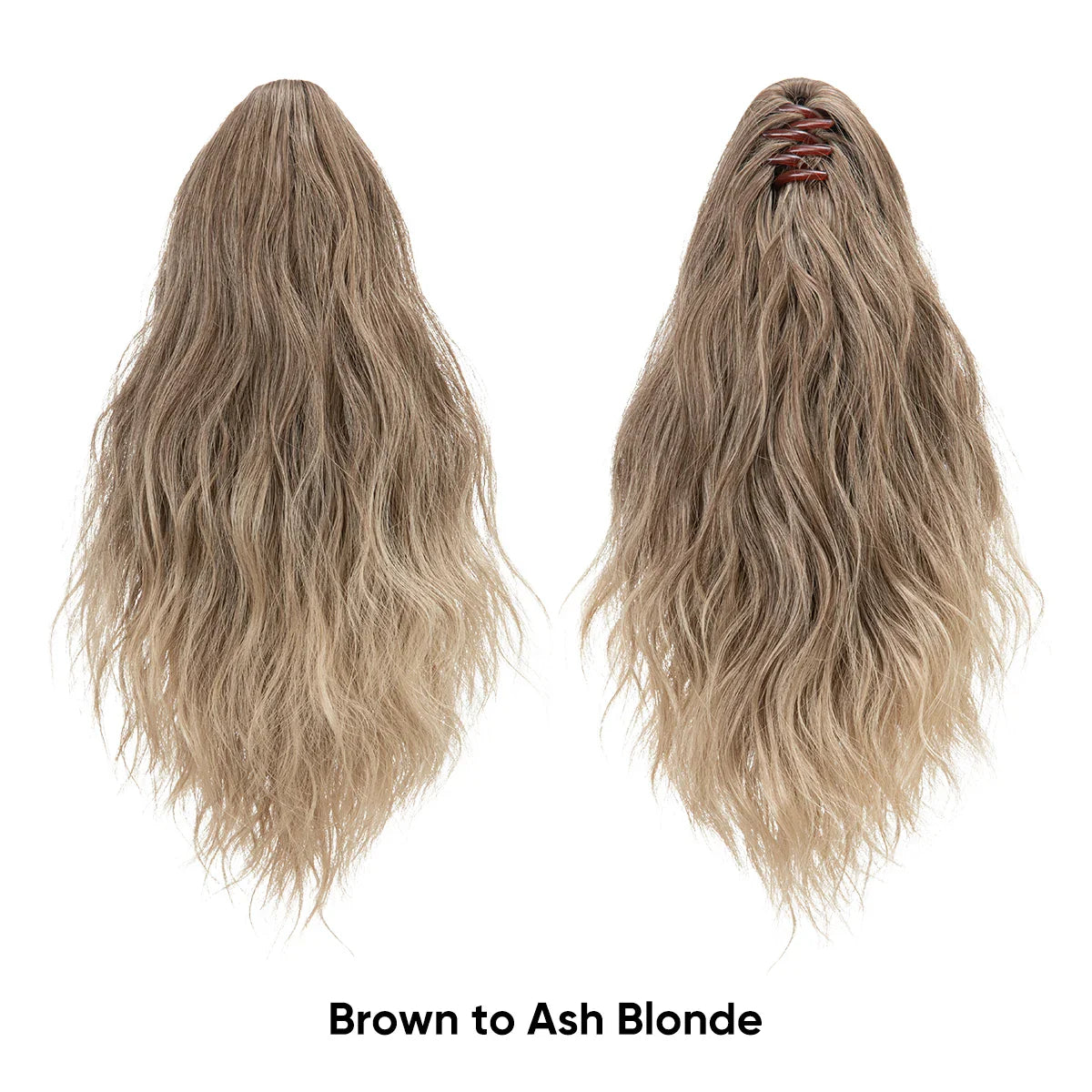 13-Inch Premium Synthetic Curly Claw Clip Ponytail – Blonde Brown Short Hairpiece, Fake Hair Extensions P064