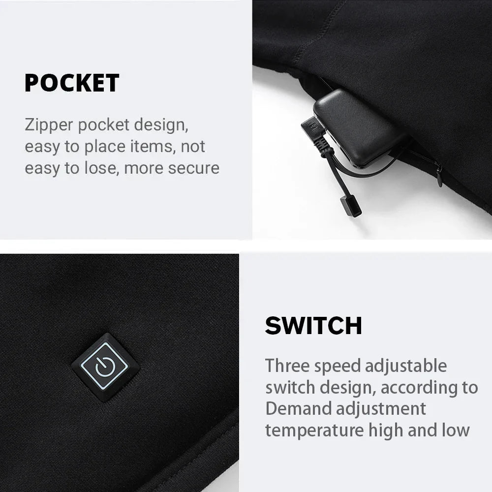 52-Zone USB Heated Winter Underwear for Men & Women – Thermal Electric Heating Jacket and Winter Clothing Accessories