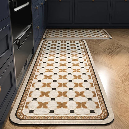 Absorbent Non-Slip Kitchen Mat – Printed Area Rug for Hallway, Living Room, Bedroom & Entrance