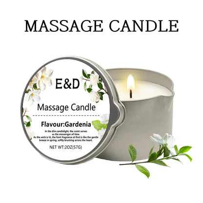 Massage Oil Candle – Aromatherapy Stress Relief Scented Candle for Skin Moisturizing & Spa Relaxation Luxury Home Wellness Candle
