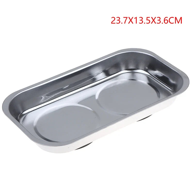 Stainless Steel Magnetic Parts Tray - 4 Inch & 6 Inch Bowl Organizer for Bolts Nuts Screws Hardware Storage Home Office