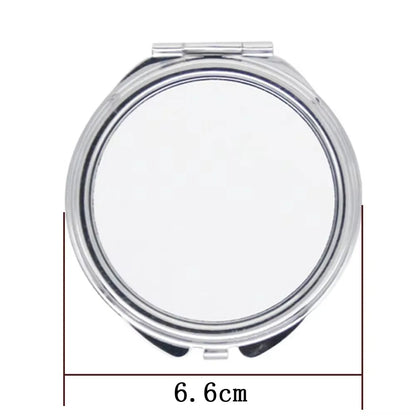 12PCS Metal Pocket Compact Mirrors - Sublimation Blank Travel Makeup Mirrors for Women & Men