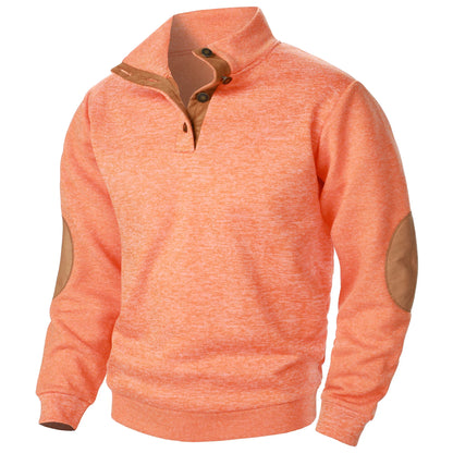 Men's Stand Collar Knit Sweater - Autumn Winter Long Sleeve Casual Knitted Pullover Top