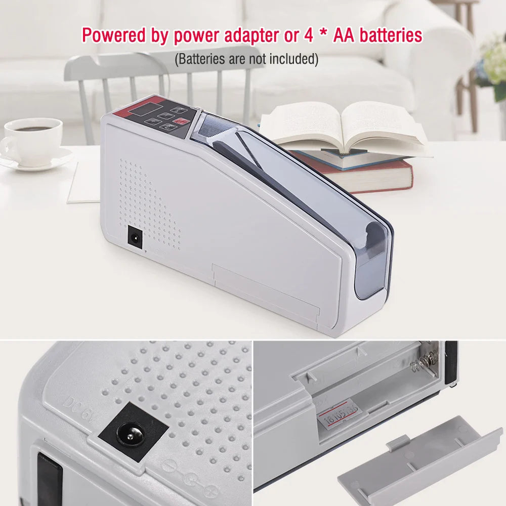 Portable Mini Money Counter – Worldwide Bill & Currency Counting Machine with LED Display for Financial Use