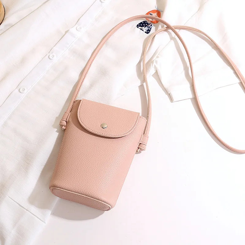 PU Leather Phone Crossbody Bag - Women’s Small Flap Shoulder Purse with Hasp Wallet for Daily Travel & Outdoor Use