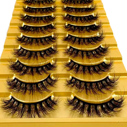 38 Styles 10 Pairs 3D Mink False Eyelashes – Natural Short & Long Fake Lashes Makeup Extension Kit