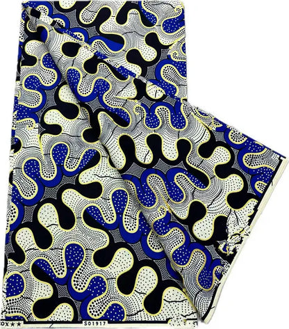 African Real Wax Print Fabric - 6 Yards 100% Cotton Ghana Ankara Loincloth Material
