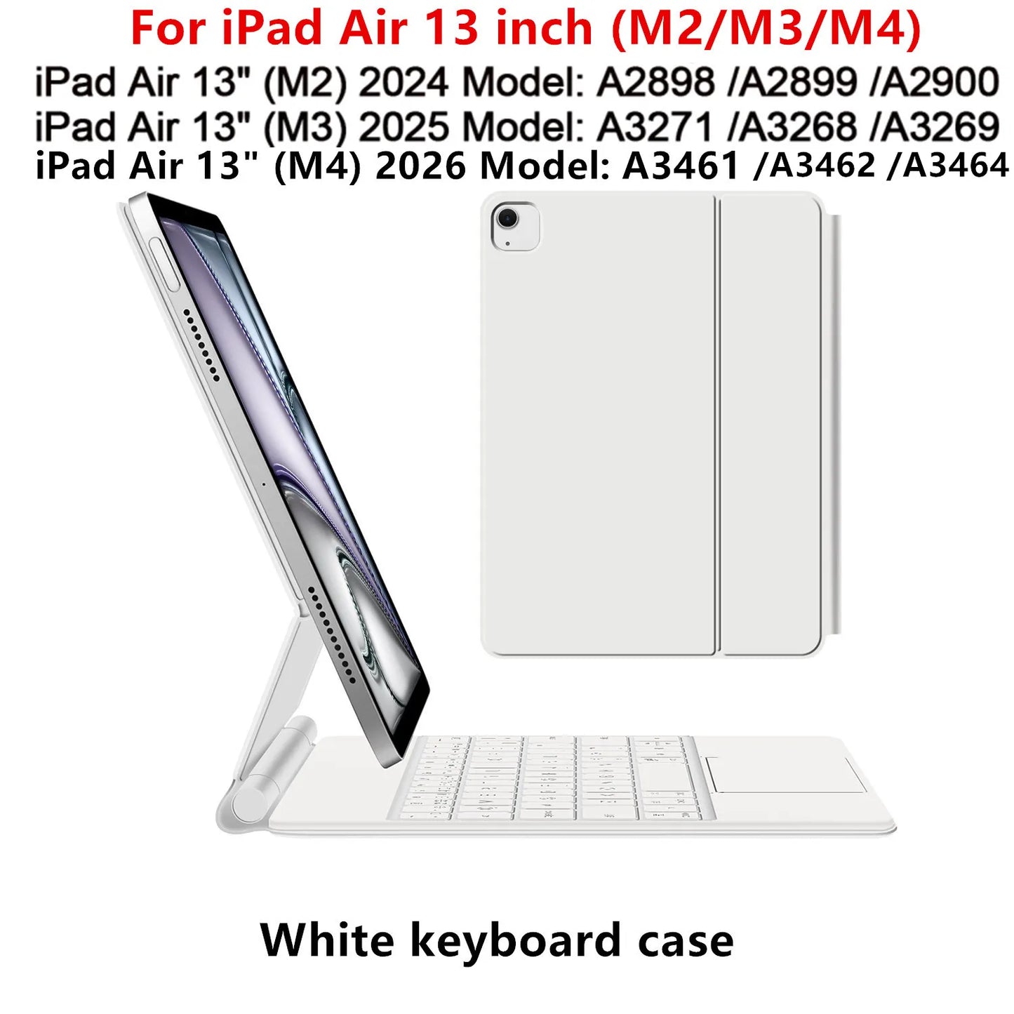 TouchPad Magic Keyboard Case for iPad Air & iPad Pro - Backlit Smart Cover with Trackpad Support for 11/13 Inch Models