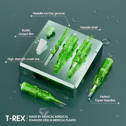 T-Rex 20PCS Tattoo Needle Cartridges - Sterile Disposable RL & RM Needles for Tattoo Machines