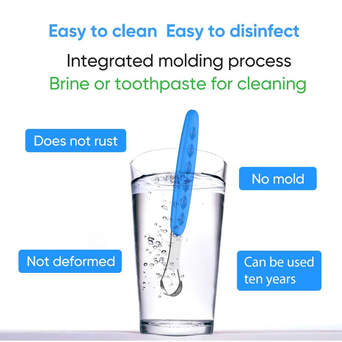 Portable Stainless Steel Tongue Cleaner – Color Tongue Scraper for Bad Breath and Oral Hygiene Care