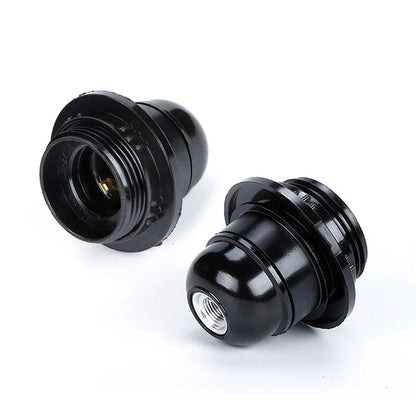 E27 Self-Locking Bakelite Lamp Holder - LED Light Bulb Socket with E14 Cap for Floor & Table Lamps