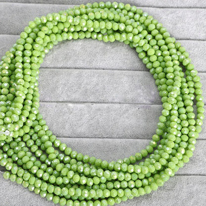 4mm/6mm/8mm Round Crystal Glass Beads – Faceted Spacer Loose Beads for DIY Jewelry Making & Needlework Craft Accessories