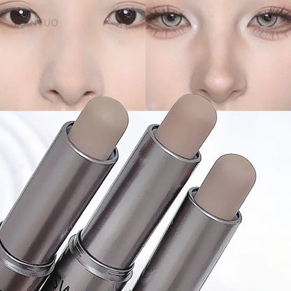 Moisturizing Matte Contour Stick - Waterproof Concealer Highlighter for 3D Nose Shadow Face Sculpting Makeup